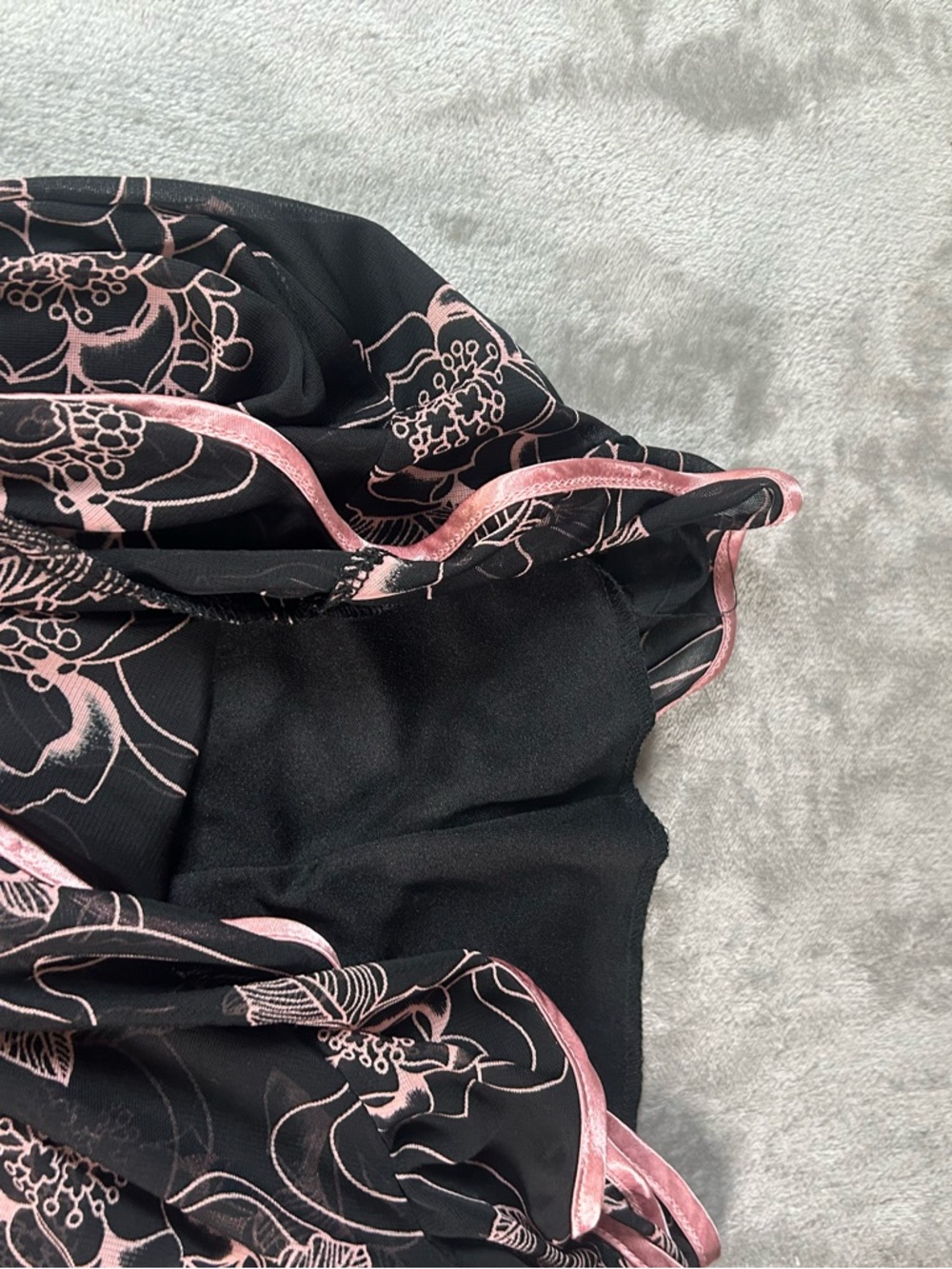 Vintage ruby rox Black & Pink Floral Halter Maxi Dress - Picture 10 of 10